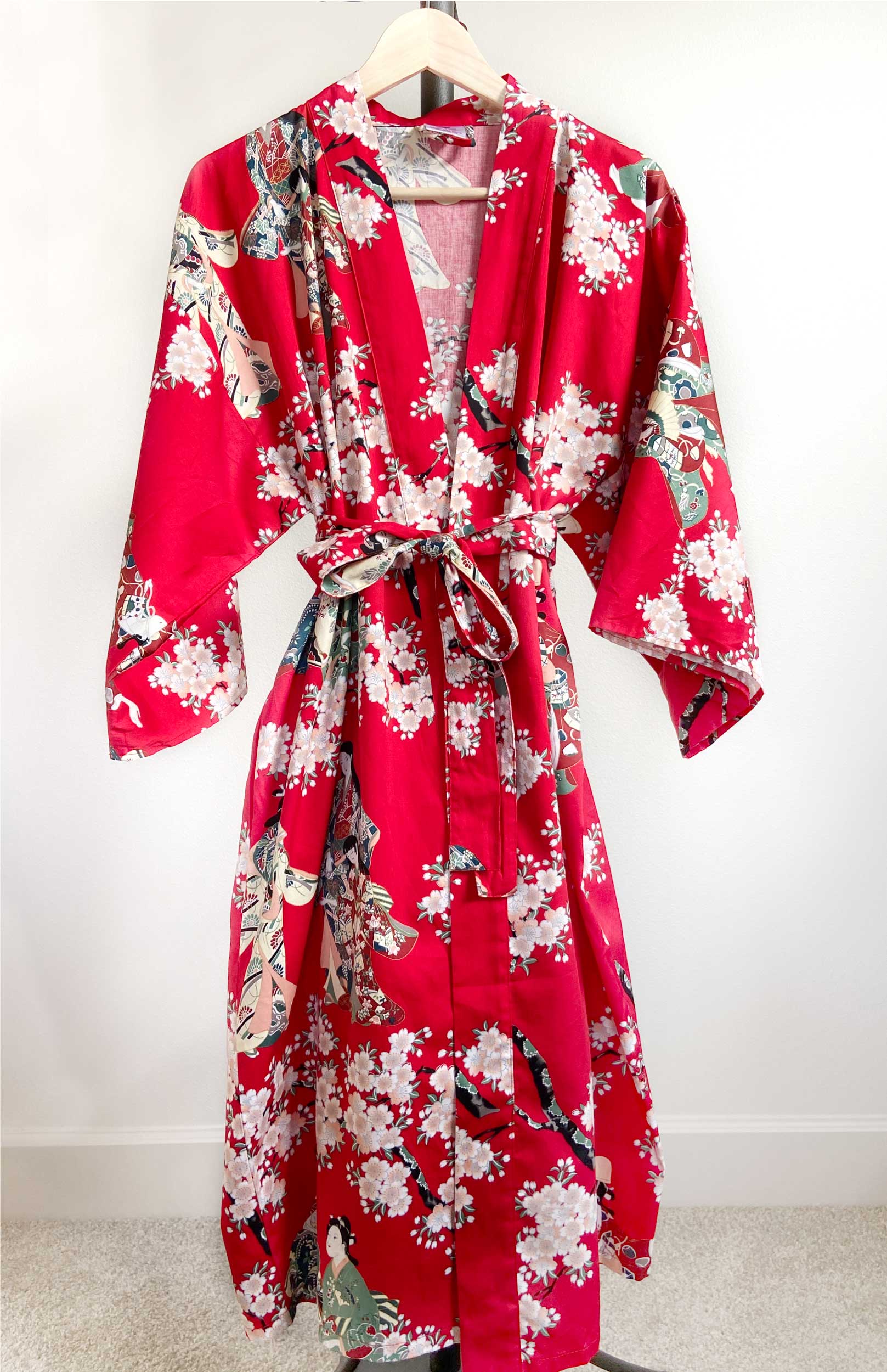 Japanese Kimono-style Lounging Robe (with tie and pocket) – Corvallis ...